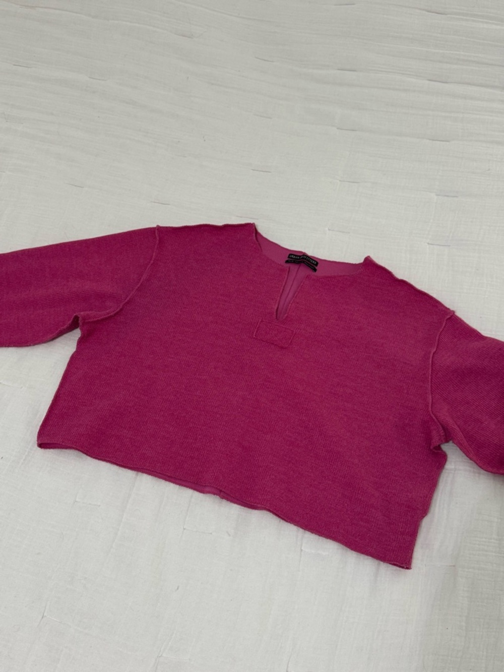 Urban Outfitters Magenta Cropped Knit Top